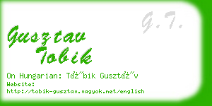 gusztav tobik business card